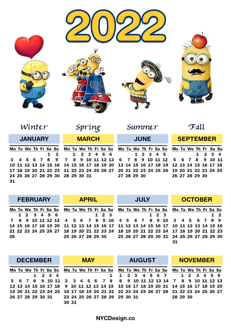 Minions Calendars nycdesign.us Printable Things