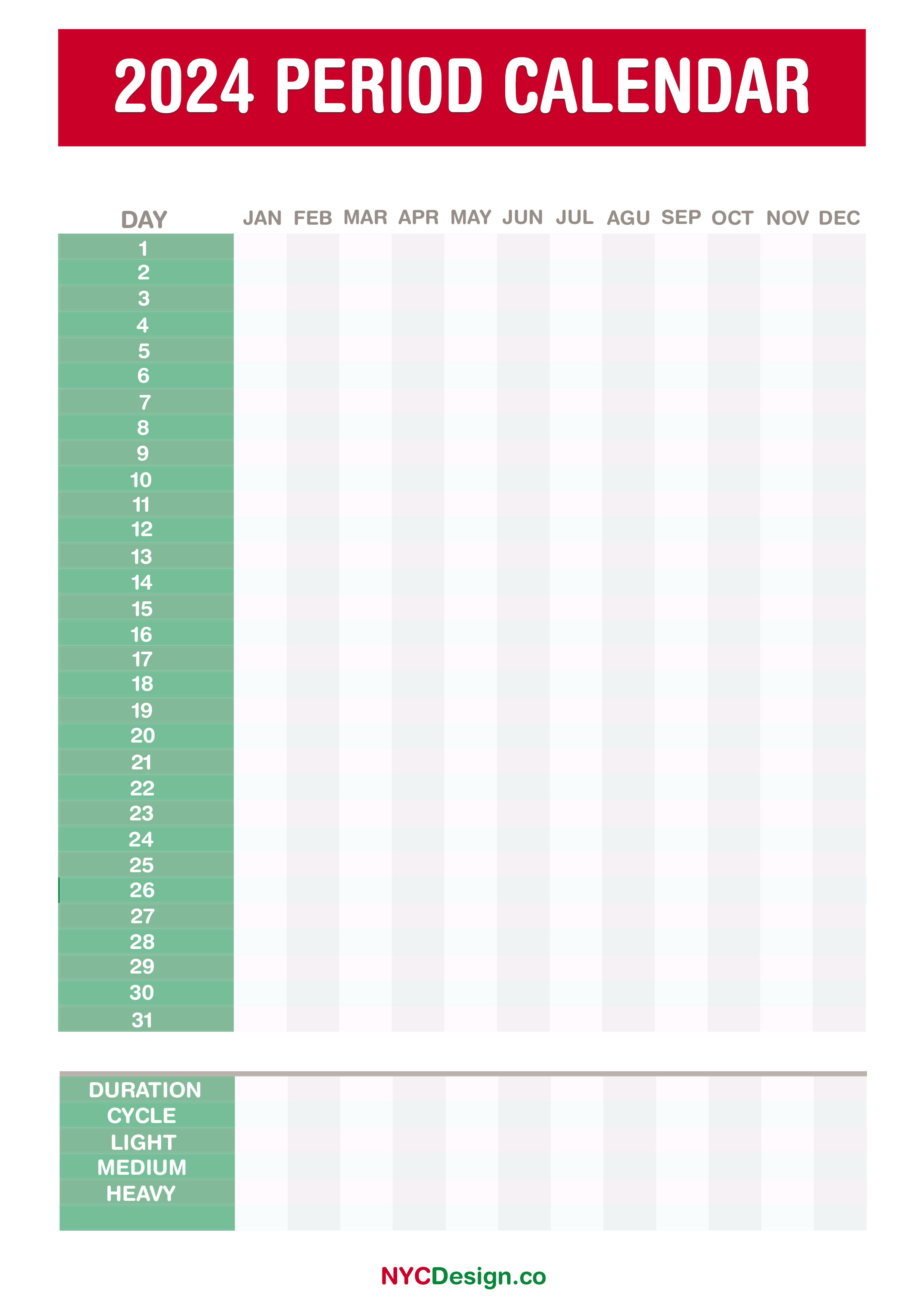 2024 Period Calendar Red Green 001 