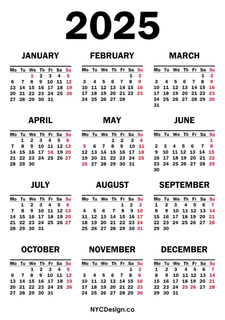 2025 Calendar with UK Holidays, Printable Free, White nycdesign.us