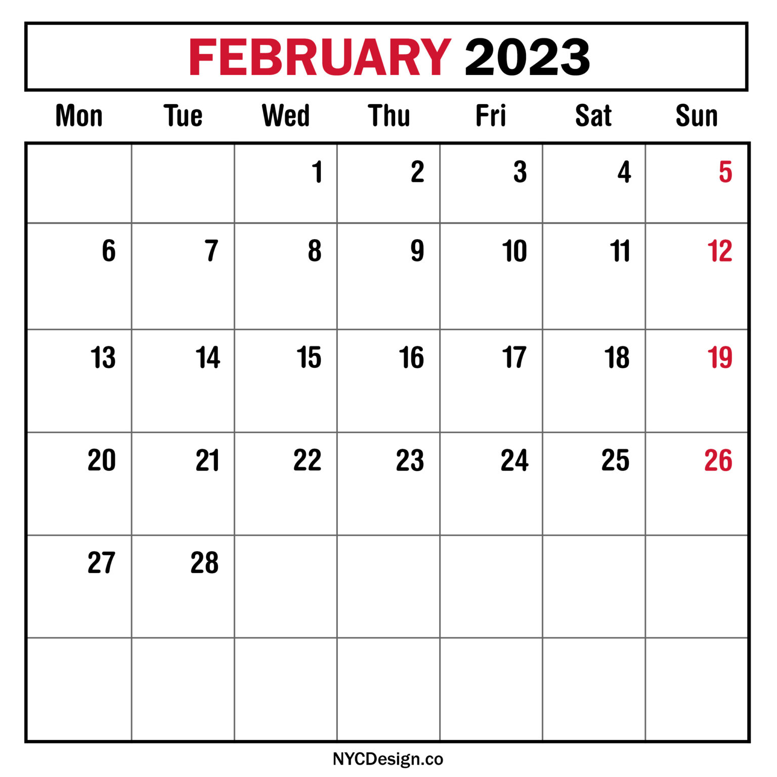 February 2023 Monthly Calendar with UK Holidays, Planner, Printable ...