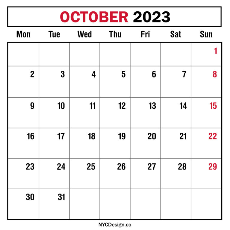 October 2023 Monthly Calendar With Uk Holidays, Planner, Printable Free 